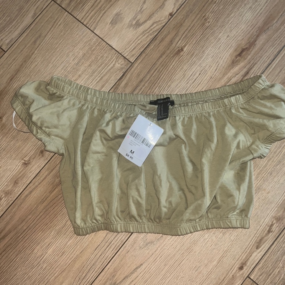 Green Crop Top